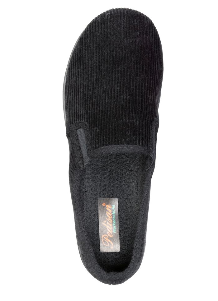 Klassiska herrtofflor med res&aring;rband SVART