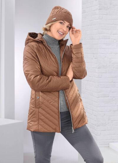 Jacka med avtagbar huva 