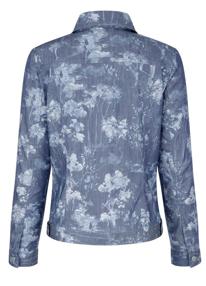 jeansjacka med knappsl&aring; 