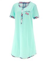 Tv&aring;pack h&aring;llbara nattlinnen i bomull med knappsl&aring; 