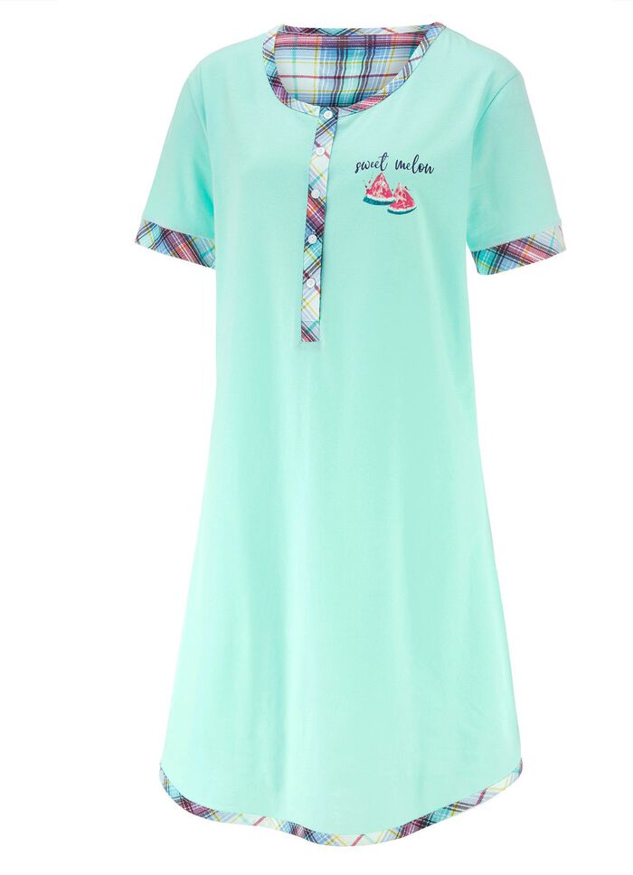 Tv&aring;pack h&aring;llbara nattlinnen i bomull med knappsl&aring; 