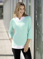 Unik skjorta i 2-i-1-look 