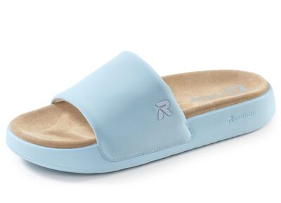 Rieker, l&auml;tta damsandaler, med vadderad l&auml;dersula 