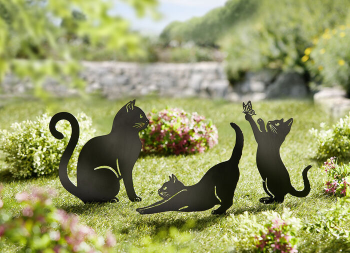 Trädgårdspålar i metall, set om 3 