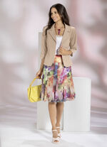 Blus kavaj med bomull TAUPE