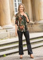 Skjorttunika med l&auml;derimitation 