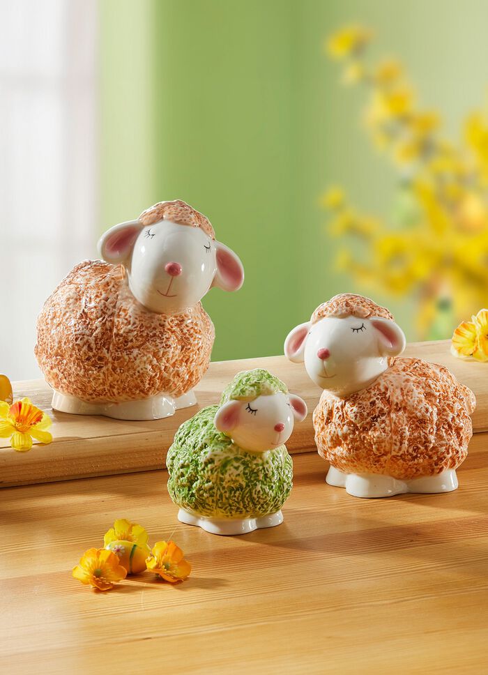 Keramiska f&aring;r, set om 3 