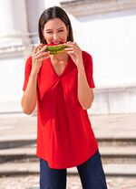 Skjorta med l&aring;dveck i 2 f&auml;rger 