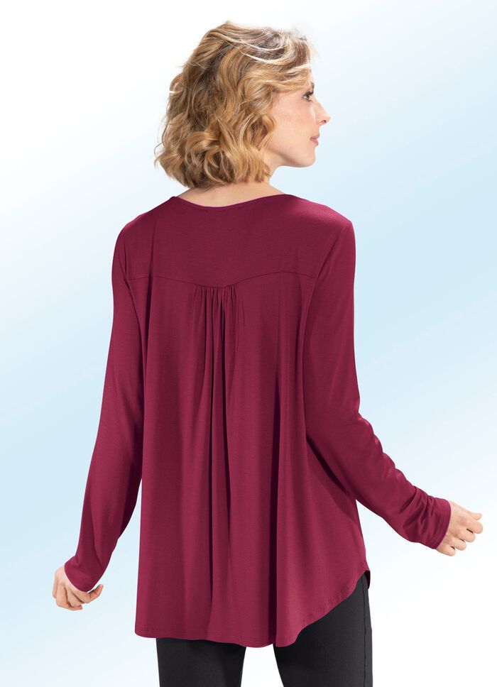 Skjorttunika med rund halsringning BORDEAUX