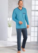 Tv&aring;pack pyjamas med v-ringning och &ouml;ppna f&aring;llar 