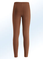 Leggings i en intressant blandning av material JEANS BLÅ