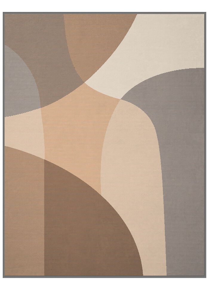 T&auml;cke med velourkant NATUR