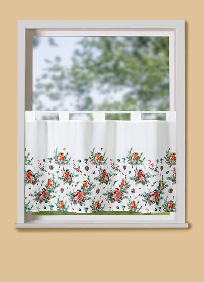 Digitaltryckt kort rullgardin med stångficka  Digitaltryckt kort rullgardin med stångficka