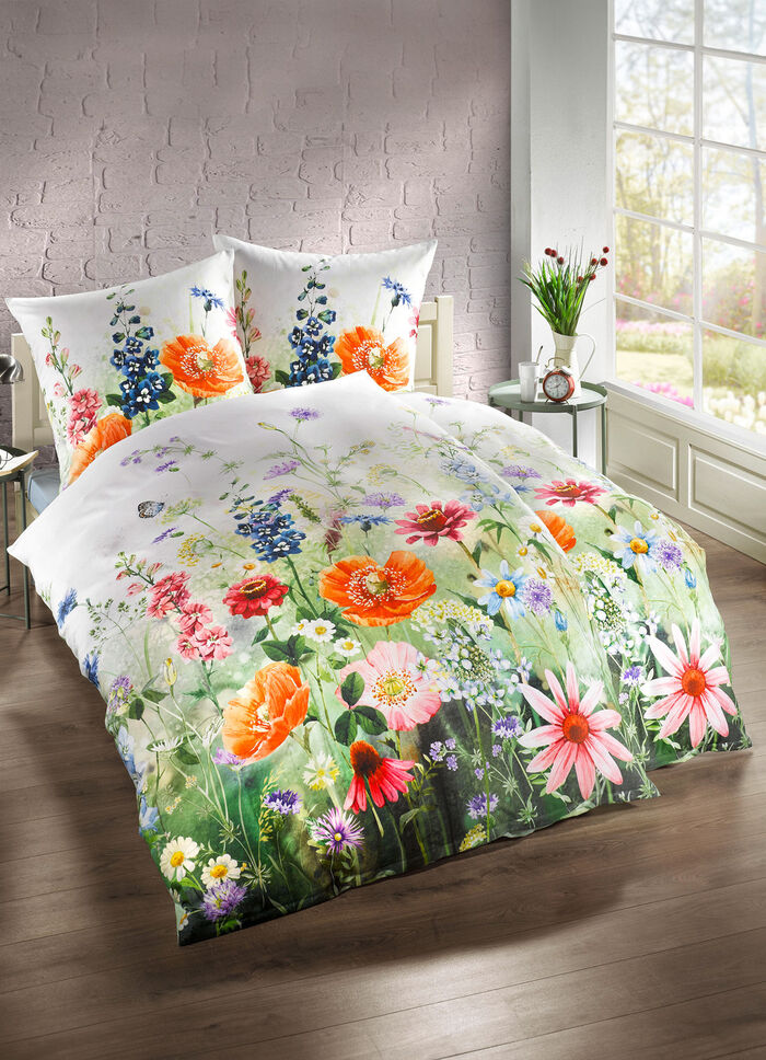 Mako satin sänglinne set Made in Germany FÄRGRIK