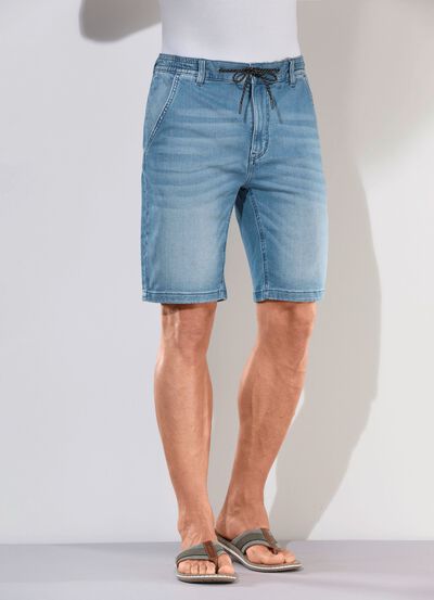 Avslappnade jeansshorts i 3 f&auml;rger 