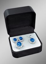 Smyckesset, 4 stycken med vitguldspl&auml;tering 