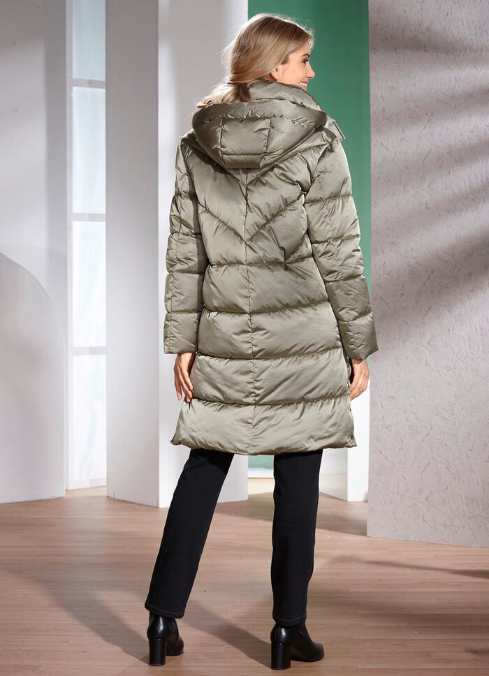 Kort kappa med dragkedjefickor 