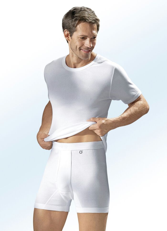 Pfeilring Trepack med slipjackor i finribb, vita 