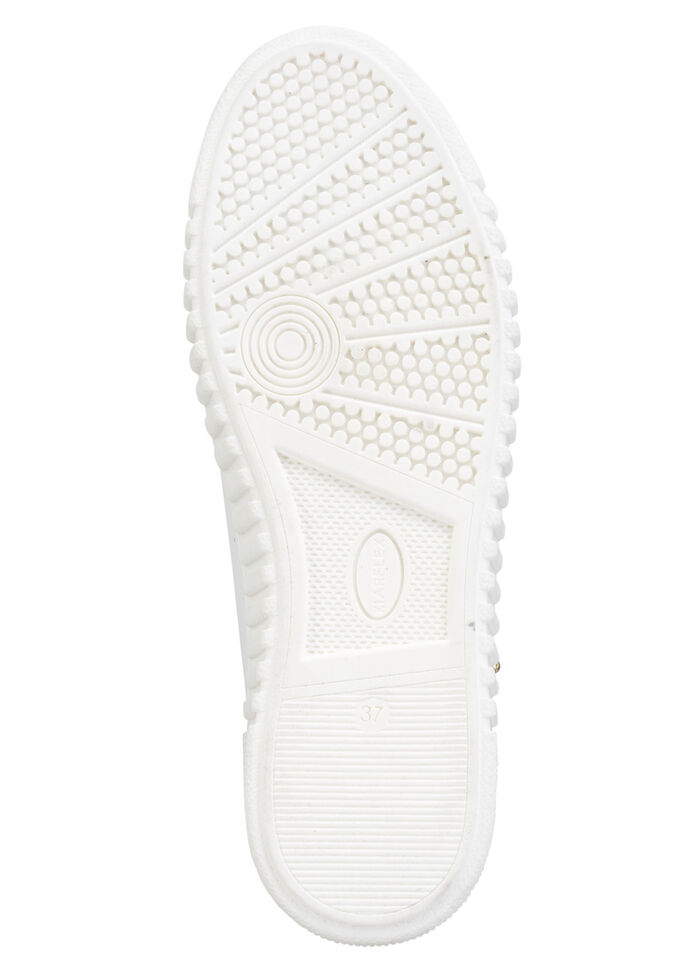 ELENA EDEN, snygga damsneakers, vidd G, uttagbar fotbädd WEISS
