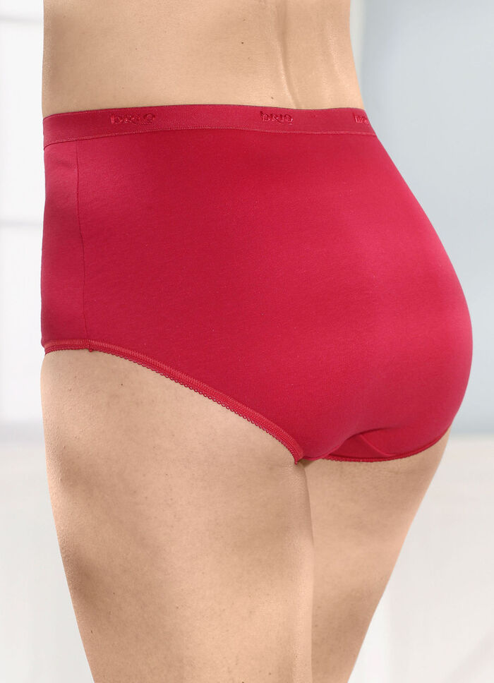 Brio Lingerie fempack trosor med resår i muddarna 3X RÖD, 2X SVART