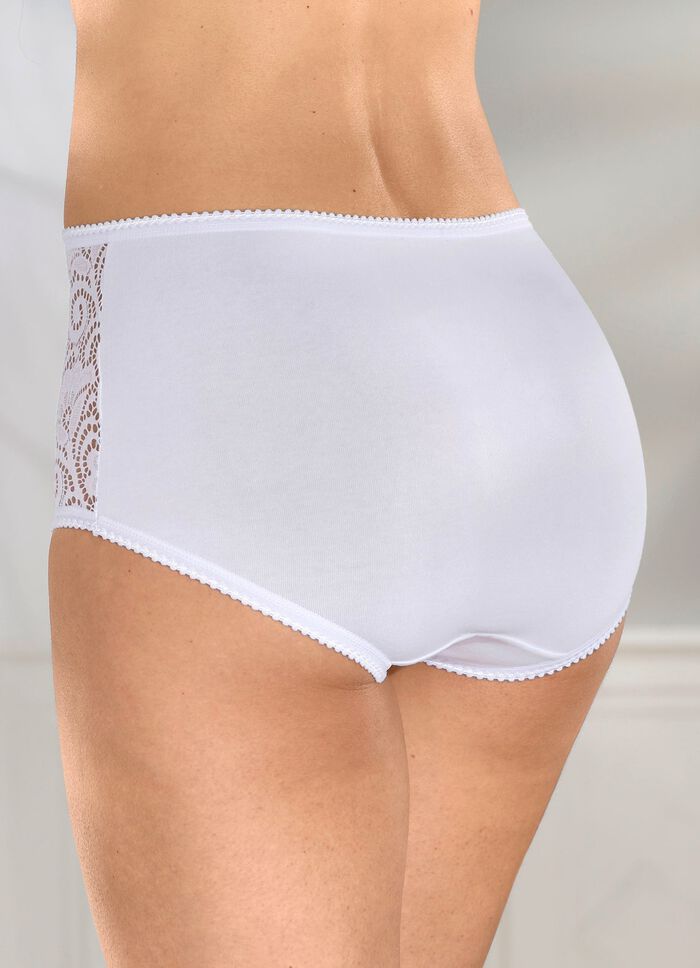 Paket med tre trosor med elastisk spets 