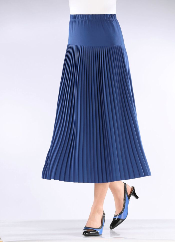 Plisserad kjol med brett ok 