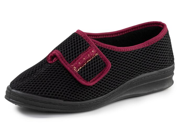 Kardborresko med vacker b&aring;rd SVART-BORDEAUX