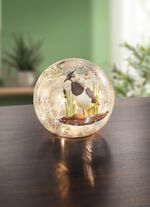 Glaskula med belysning 