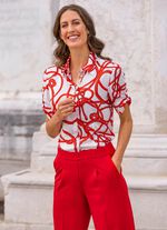 Blus med skjortkrage 