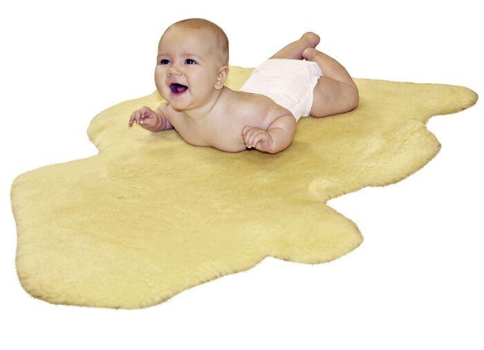 Baby-lammskinn tillverkat av högkvalitativt merinolammskinn, 