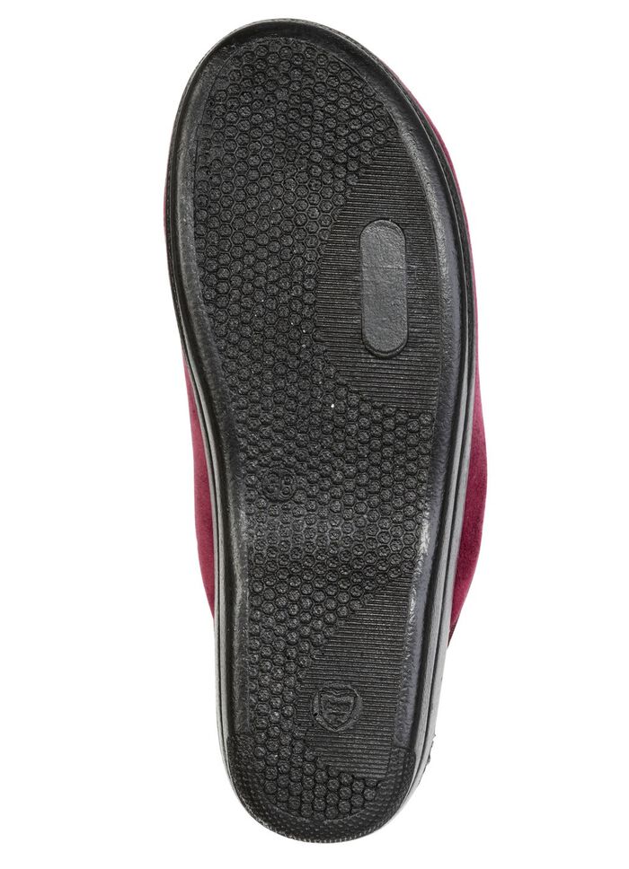 Tv&aring;pack klassiska damtofflor, bredd G, med glittrande strass 1x Bordeaux, 1x Kamel