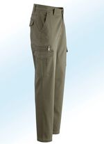 Byxor med cargofickor i 3 f&auml;rger OLIV