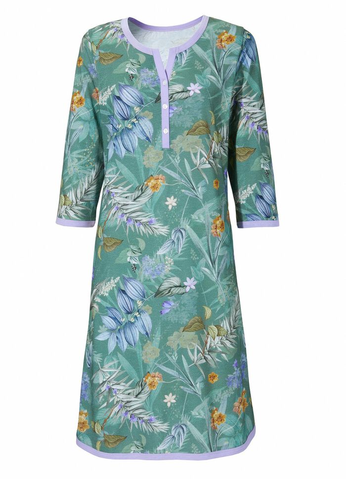 Nattlinne, 3/4 l&aring;nga &auml;rmar med bl&auml;ckstr&aring;letryck och Serafino-ringning 