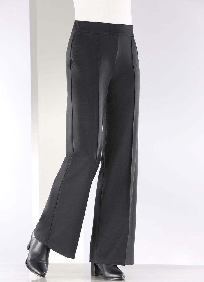 Byxor med stretchig passpoal ANTHRAZIT MELIERT