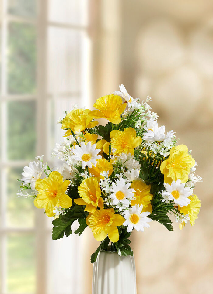 Påsklilja daisy gren, set om 3 