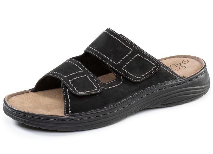 GINO GALANTE, klassiska herrslippers, med kardborrekn&auml;ppning 