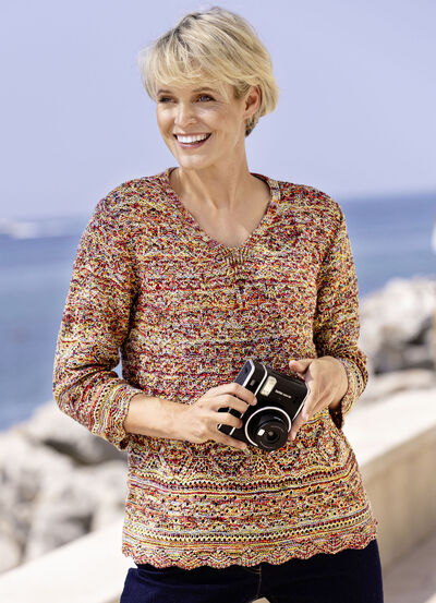 Tröja av melerad garn 