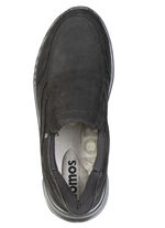 Klassiska herrtofflor, bredd H, med uttagbar fotbädd SCHWARZ