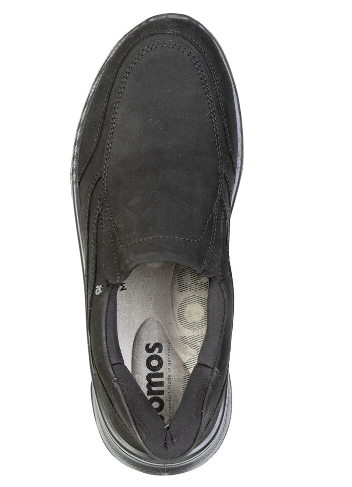 Klassiska herrtofflor, bredd H, med uttagbar fotbädd SCHWARZ