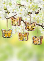 Upplyst h&auml;ngare i tr&auml;, set om 5 