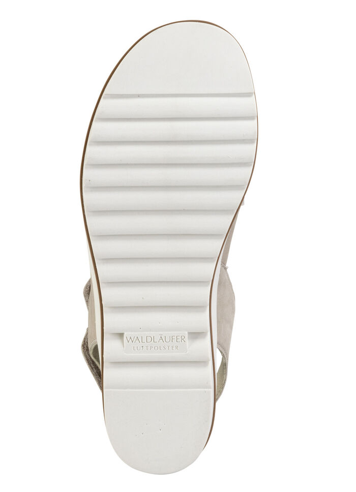 Ranger-sandal med avtagbar fotbädd i läder BEIGE