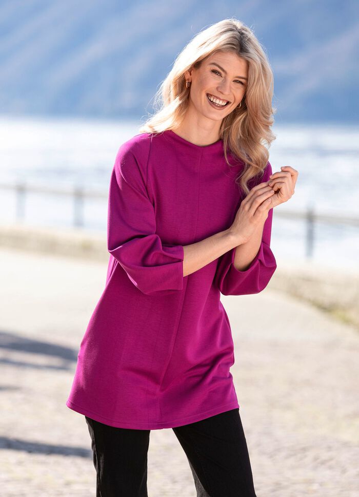 L&aring;ng skjorta med sidfickor 