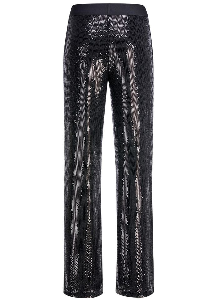 Byxor med glittrande paljetter 