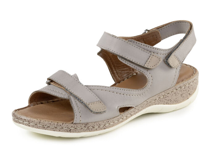 ELENA EDEN sandal med kontrasterande detaljer TAUPE