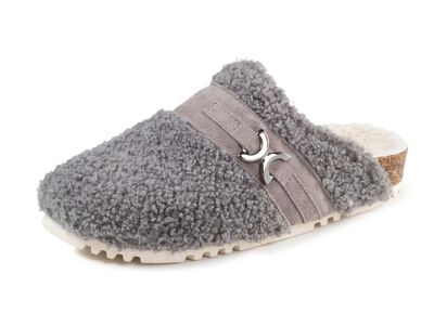 Laurina tofflor i mjuk plysch med velourkant 