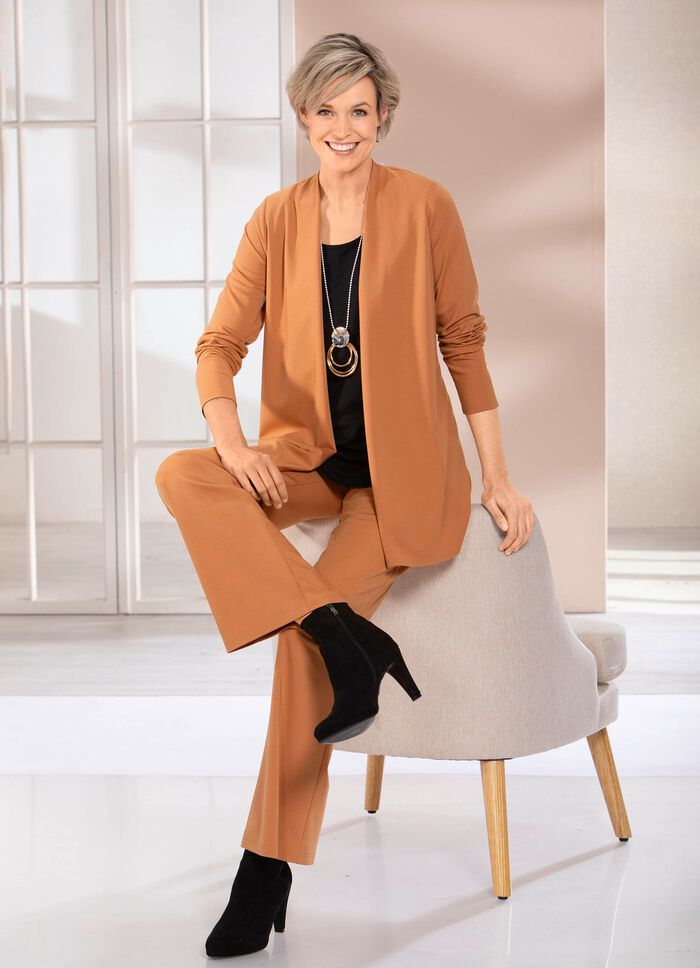 Skjortjacka i st&auml;ngningsfri form i 4 f&auml;rger KAMELE