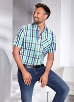 Rutig skjorta med br&ouml;stficka i 2 f&auml;rger 