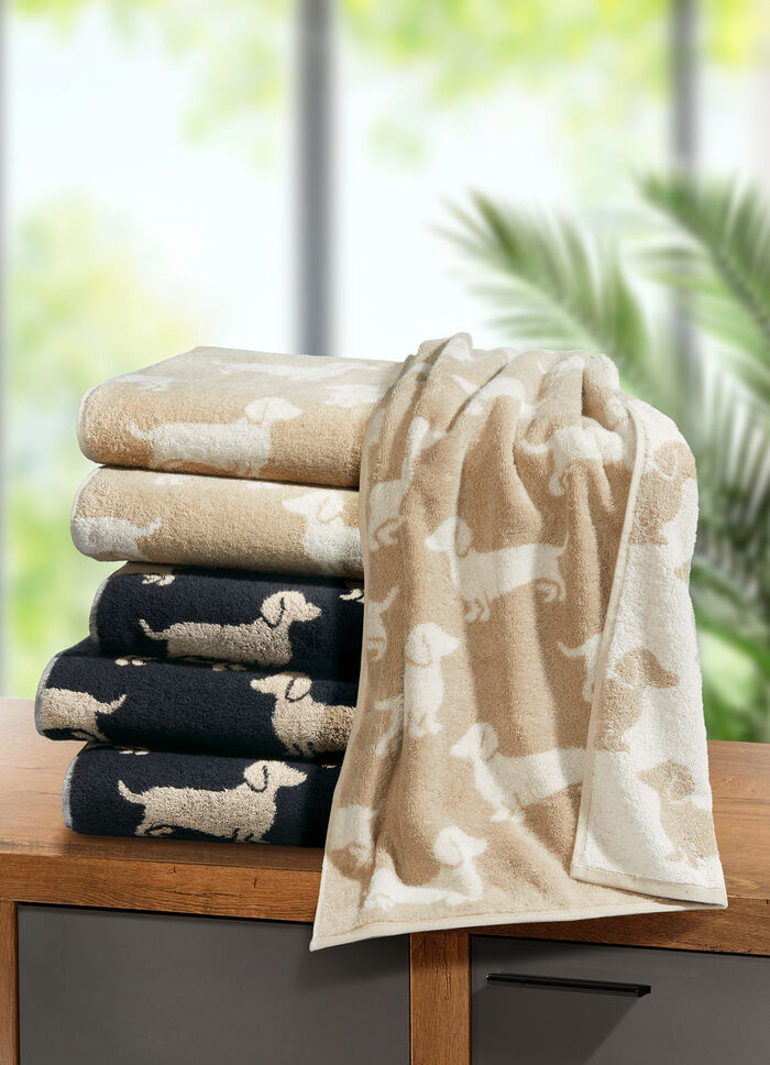 frottéserie i absorberande, mjuk bomullskvalitet BEIGE