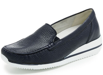 Waldläufer loafer i narvat hjortnappaläder, , large