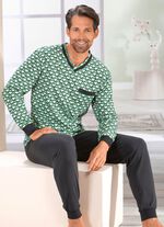 Pyjamas med V-ringning och muddar 